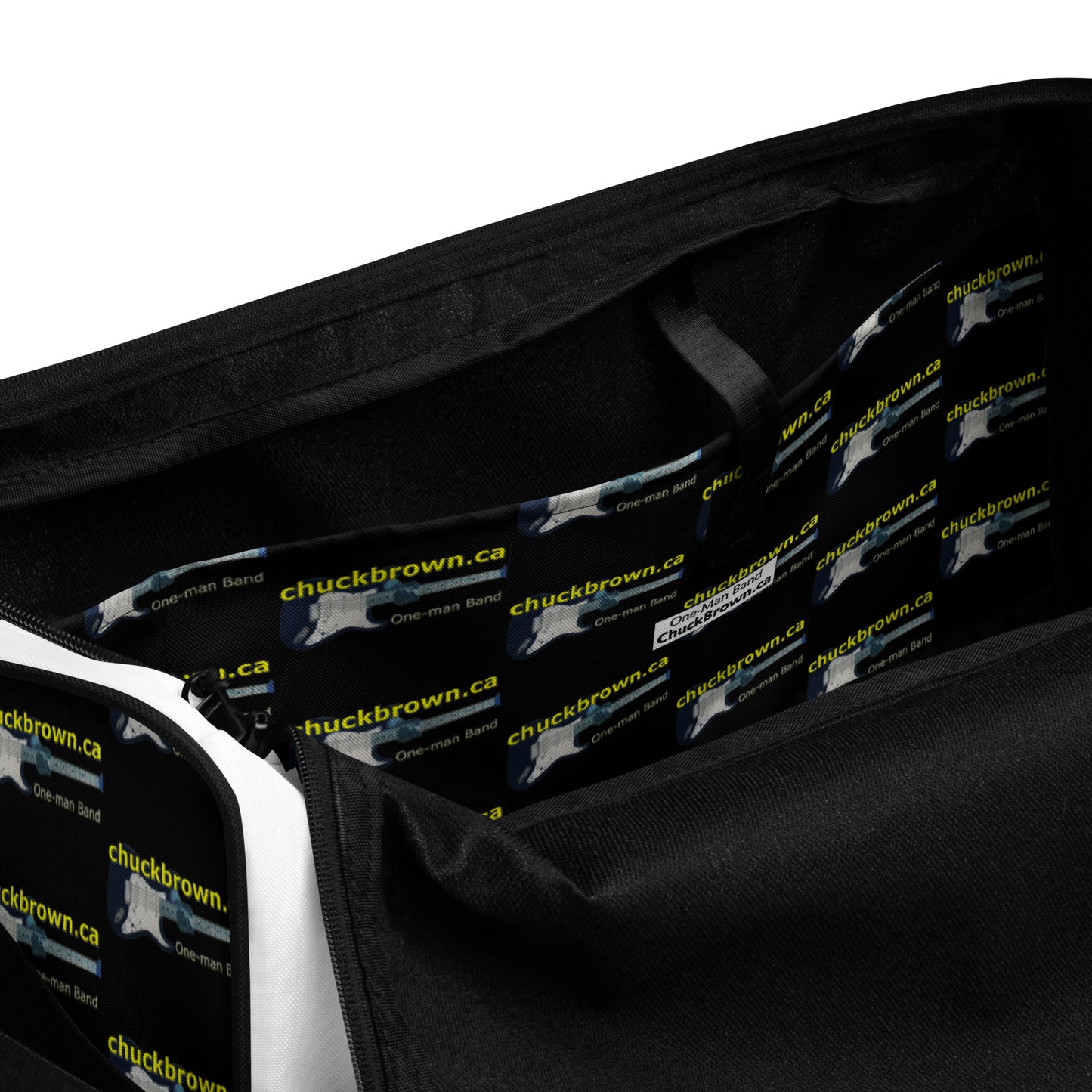 'CB' Duffle bag: "...TRAIN WRECK" + Logos all around